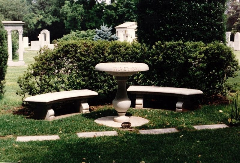 Palmer Ball Benches and Birdbath